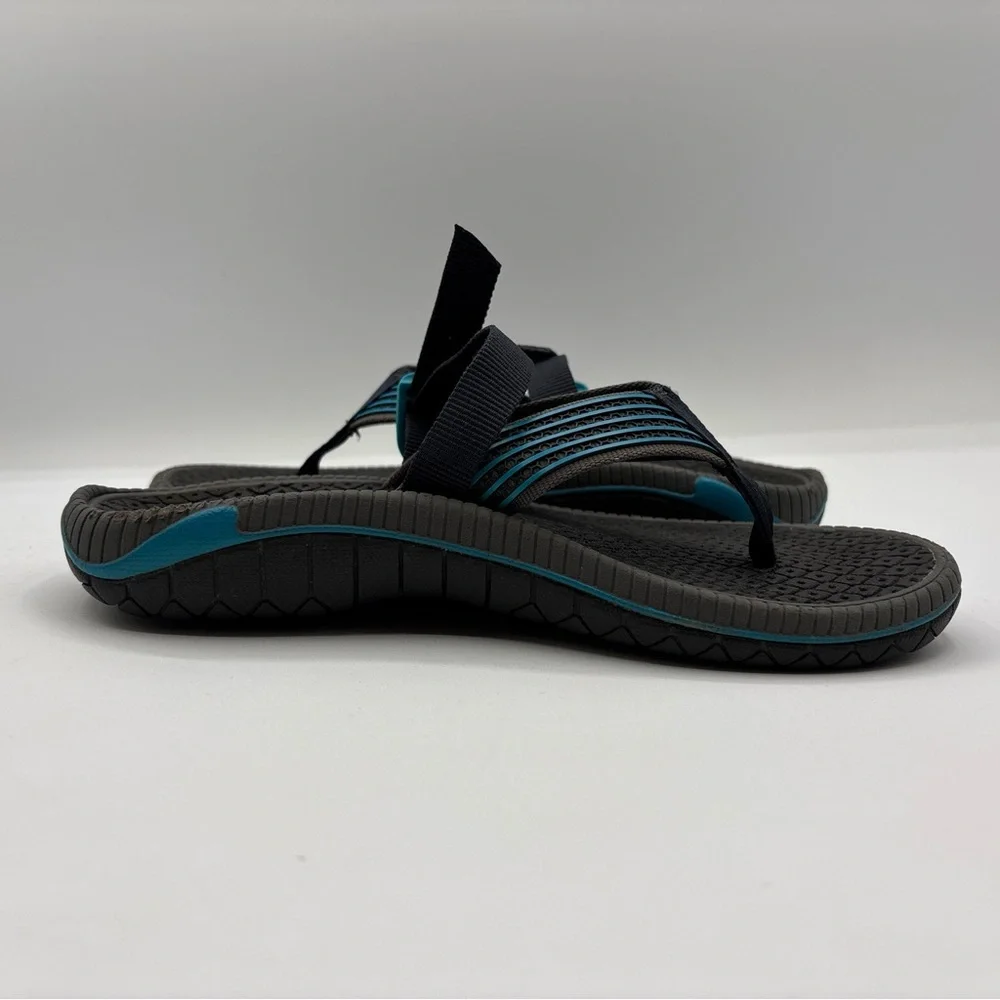 Teva Bomber Flip Flops Mens Size 5 Black/Blue Slip On Thong Slides Sandals Beach